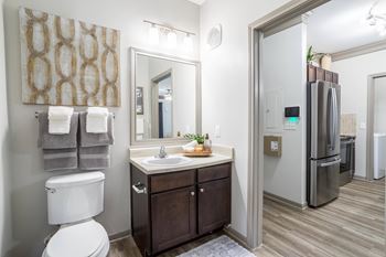 Bathroom with white toilet